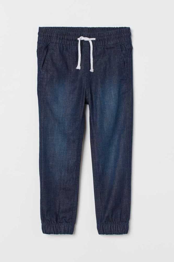 Pantalones Jogger H&M Denim Niños Azules Oscuro | 725019KWO