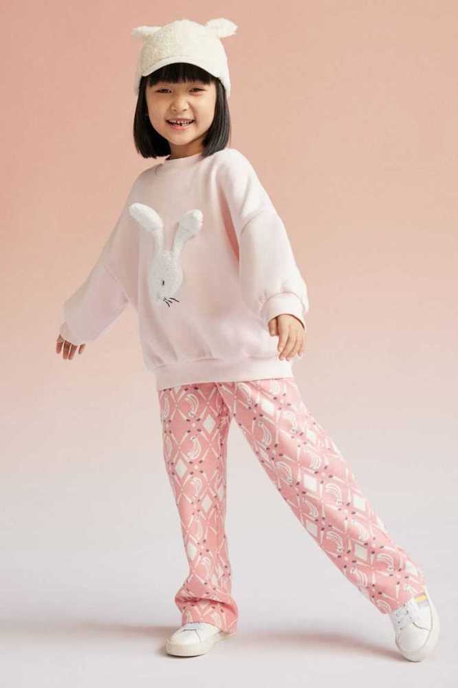 Pantalones Jogger H&M Directo Printed Niños Rosas | 250974TIG