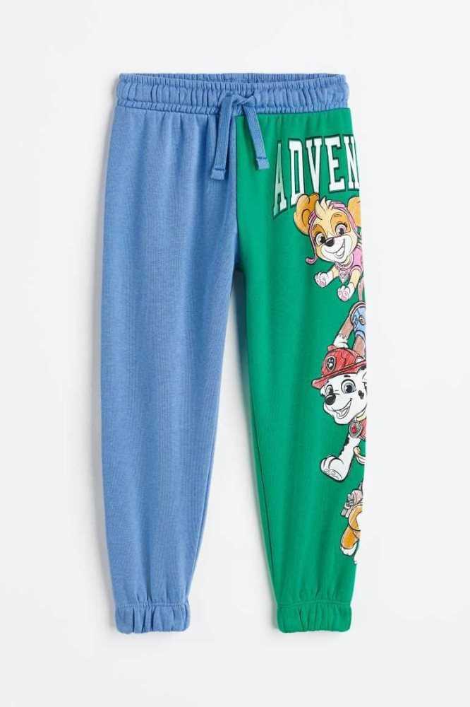 Pantalones Jogger H&M Printed Niños Azules | 346528ZXW