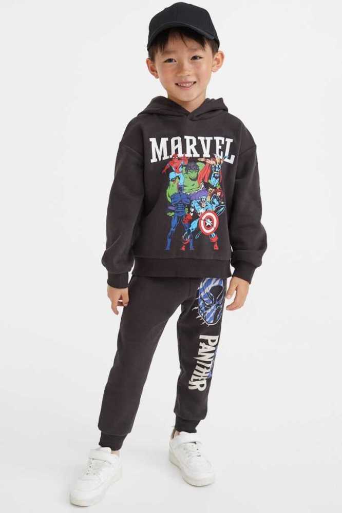 Pantalones Jogger H&M Printed Niños Azules Oscuro | 825376DWS