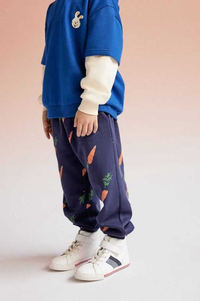 Pantalones Jogger H&M Printed Niños Azules Oscuro | 864750DXN