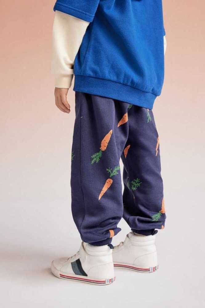 Pantalones Jogger H&M Printed Niños Azules Oscuro | 864750DXN