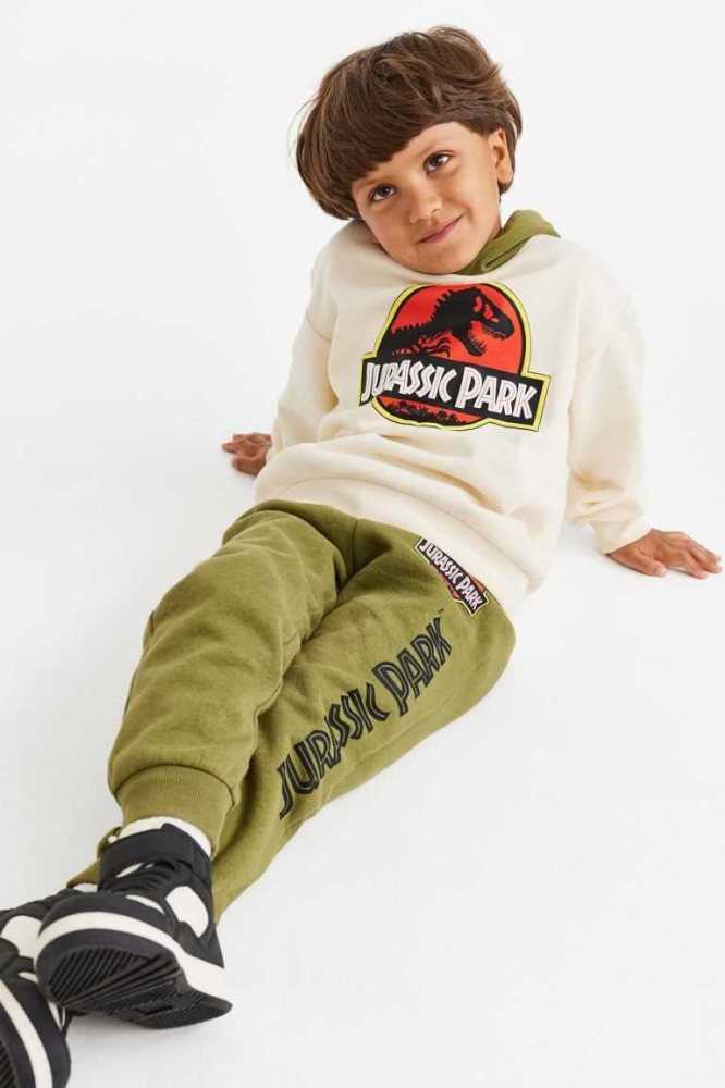 Pantalones Jogger H&M Printed Niños Beige Oscuro | 058426VCK