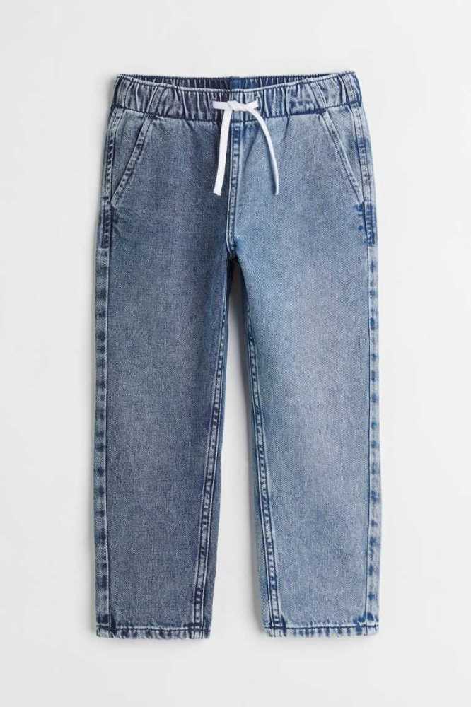 Pantalones Jogger H&M Relaxed Fit Denim Niños Azules | 425603APS