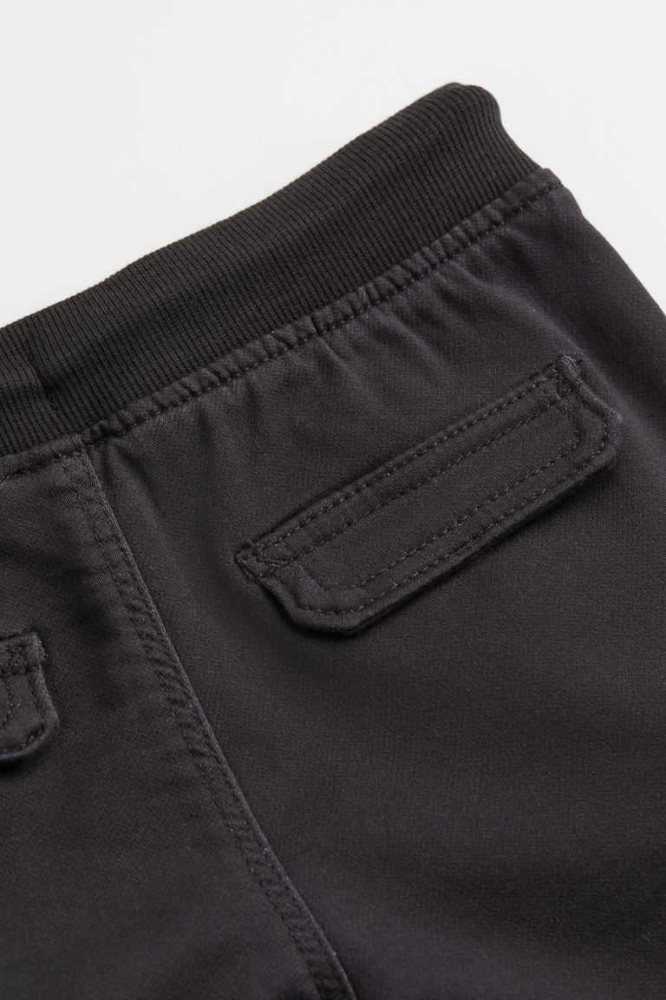 Pantalones Jogger H&M Slim Fit Cargo Niños Negros | 301892MPX