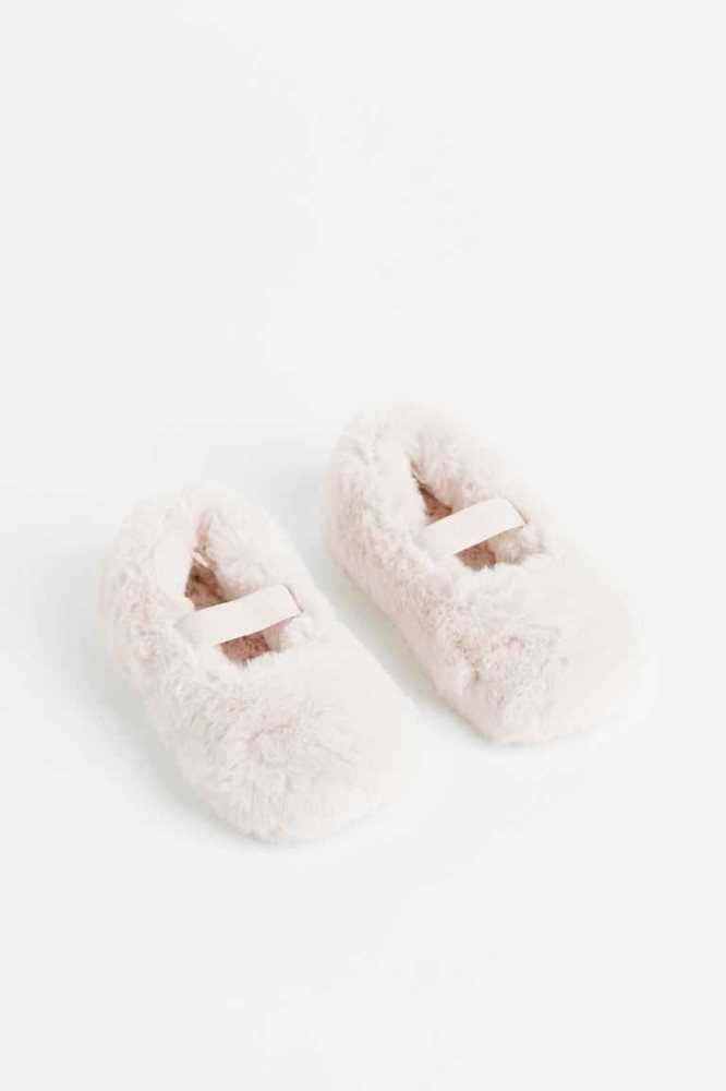 Pantuflas H&M Fluffy Ballet-style Niños Beige Blancos | 320418JVD