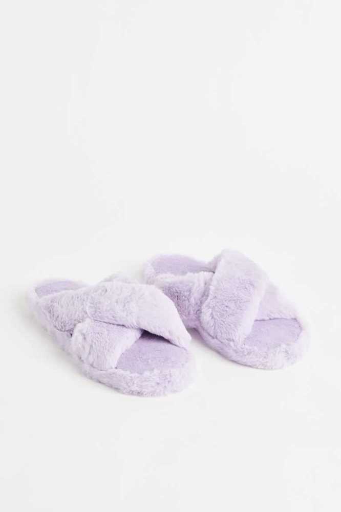 Pantuflas H&M Fluffy Niños Morados Claro | 845273HCL