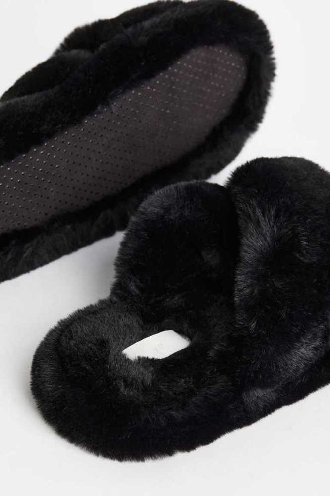 Pantuflas H&M Mujer Negros | 293504KYJ