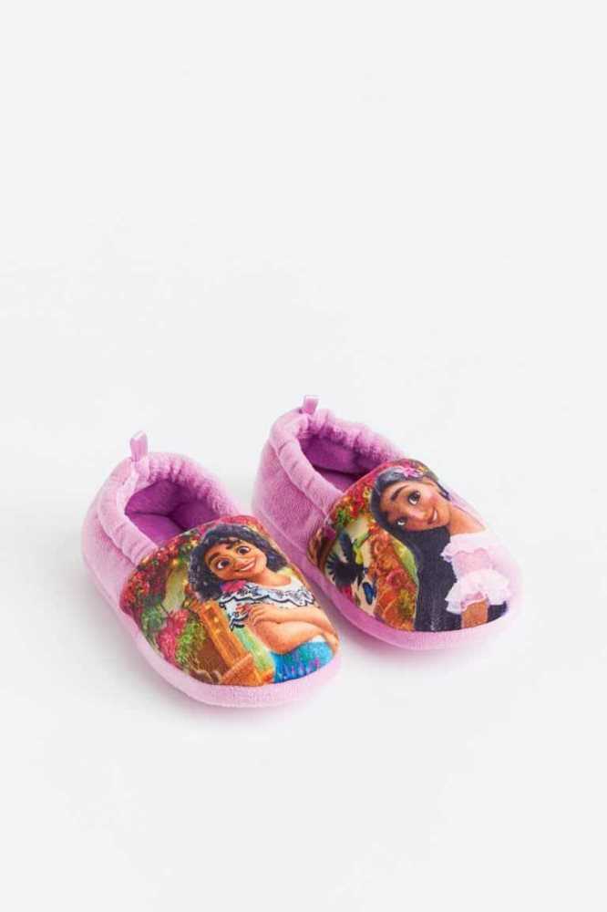 Pantuflas H&M Print-motif Velour Niños Morados Claro | 486513KZY