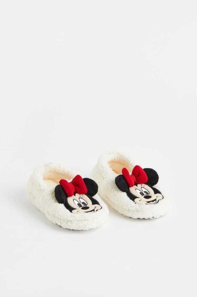 Pantuflas H&M Soft Appliqued Niños Beige Blancos | 132496NRW