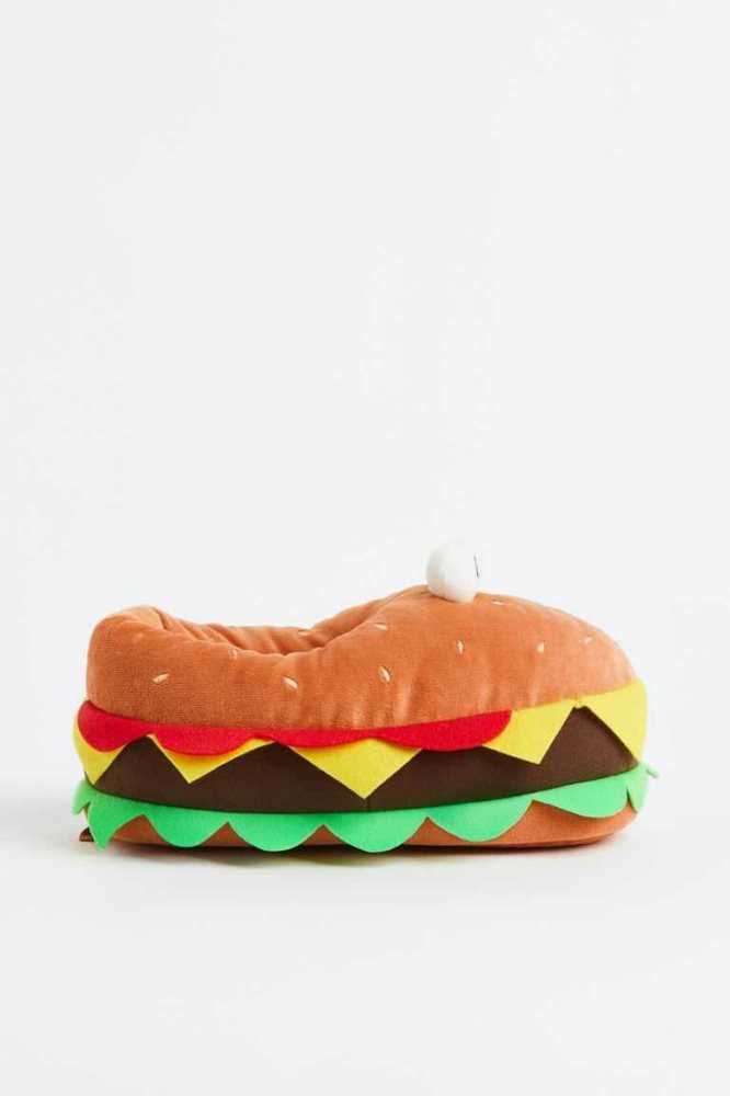 Pantuflas H&M Soft Hamburger Niños Marrom Claro | 163570CZK