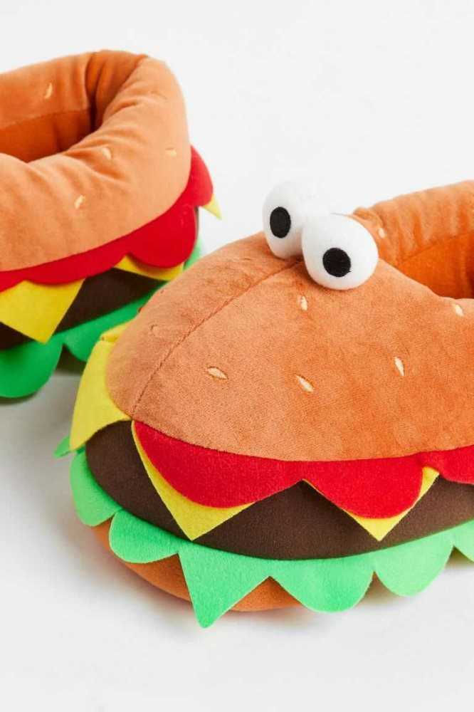 Pantuflas H&M Soft Hamburger Niños Marrom Claro | 163570CZK