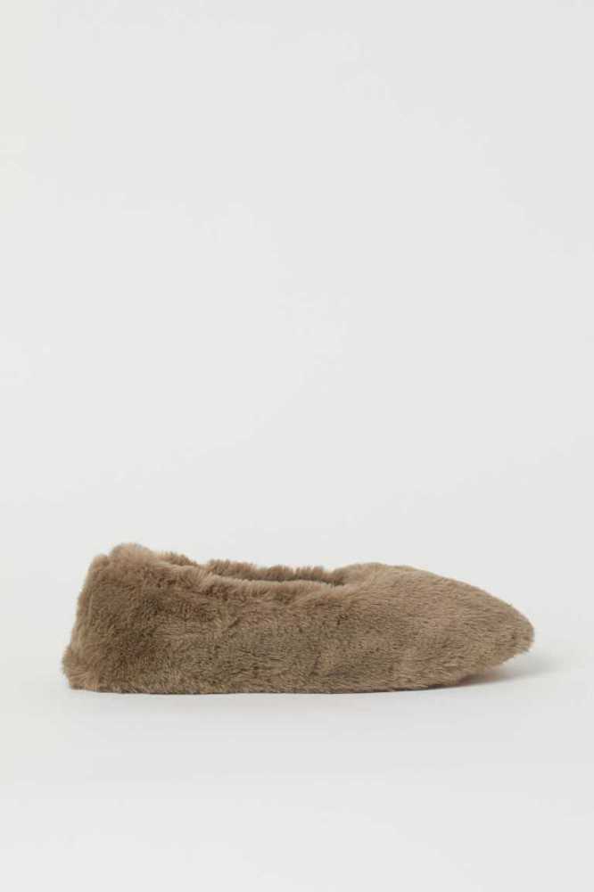 Pantuflas H&M Soft Indoor Mujer Beige | 237508YZG