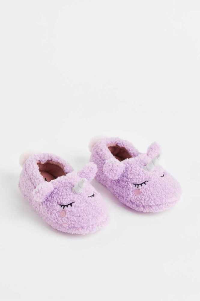 Pantuflas H&M Soft Teddy Bear Niños Rosas Oscuro | 260943WSD