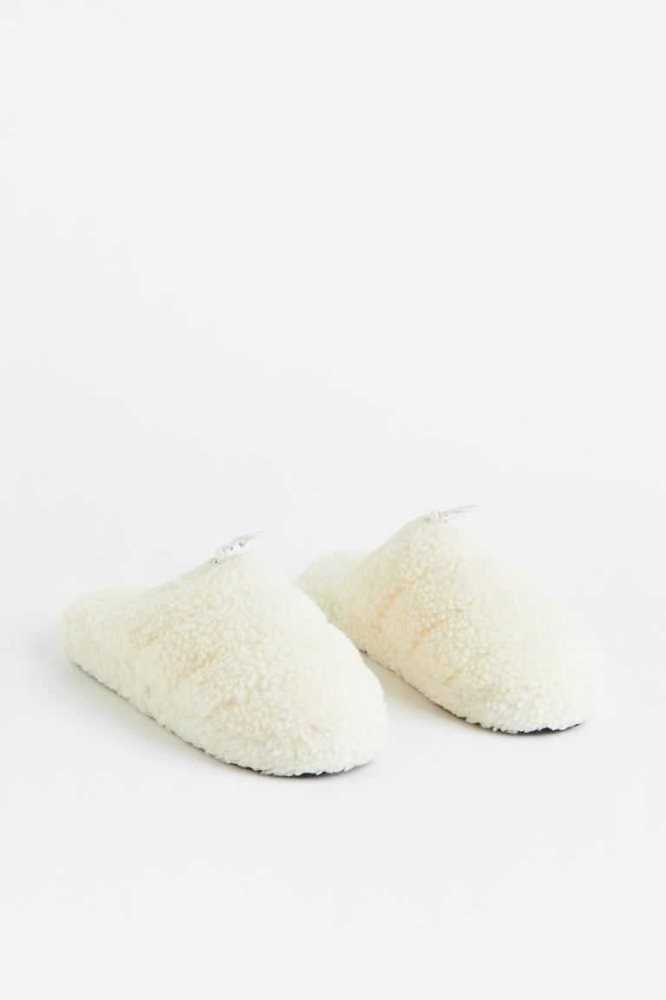 Pantuflas H&M Teddy Mujer Creme | 491827LQP