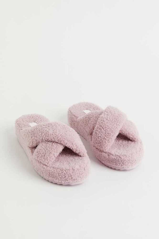 Pantuflas H&M Terry Mujer Morados Claro | 981650PRO