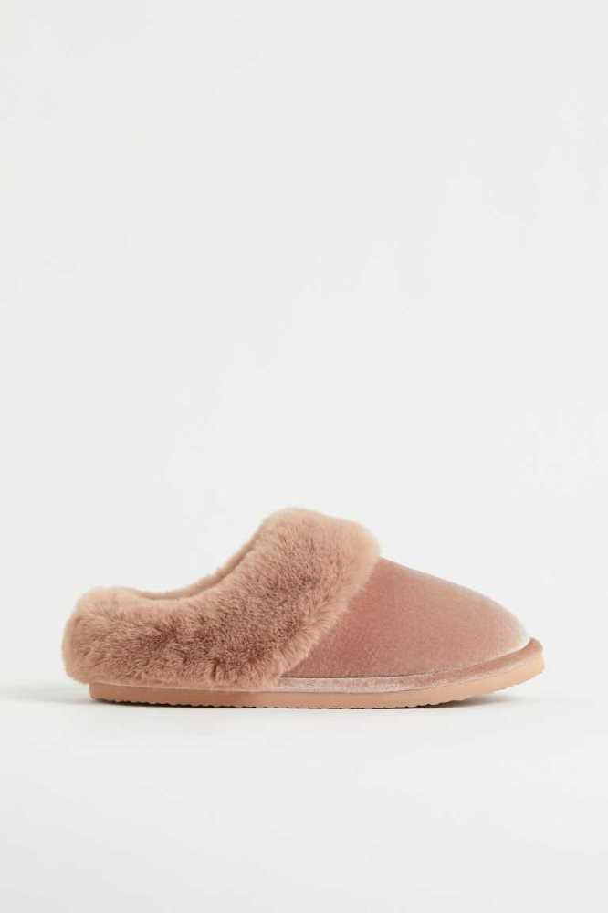 Pantuflas H&M Warm-lined Mujer Beige Blancos | 180275BUD