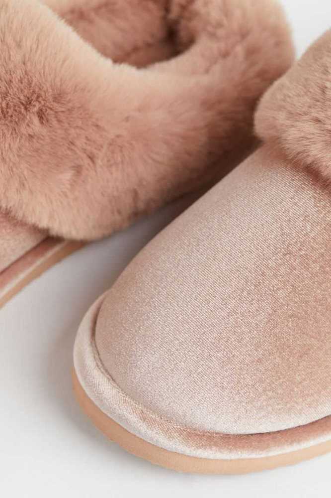 Pantuflas H&M Warm-lined Mujer Beige Blancos | 180275BUD