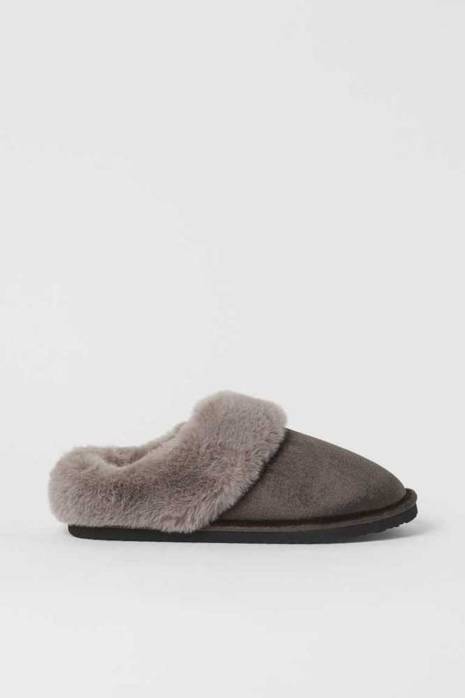 Pantuflas H&M Warm-lined Mujer Beige Blancos | 180275BUD