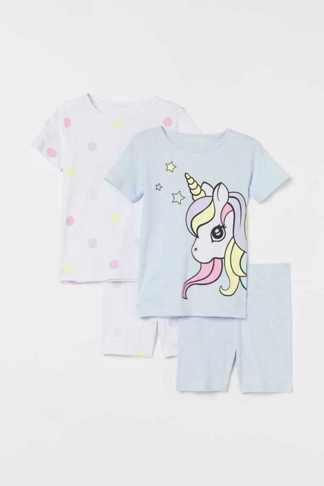 Paquete De Pijama H&M 2-pack Algodon Niños Rosas Claro | 879526OCF