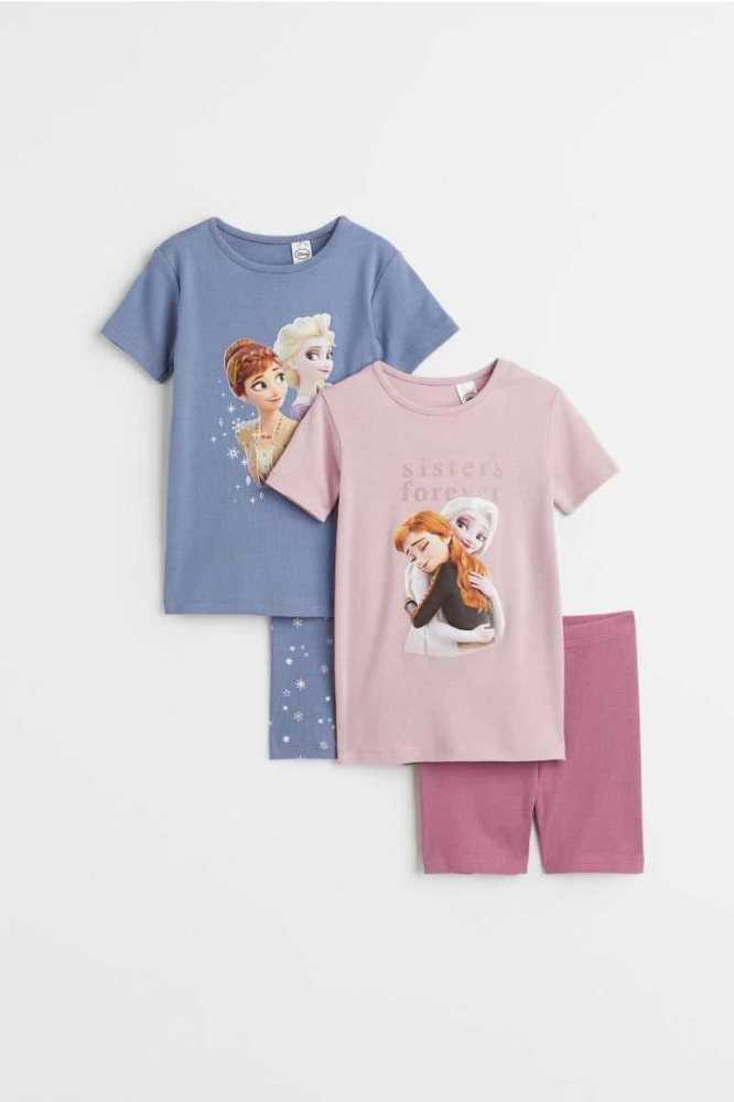 Paquete De Pijama H&M 2-pack Printed Niños Azules | 586031BKG