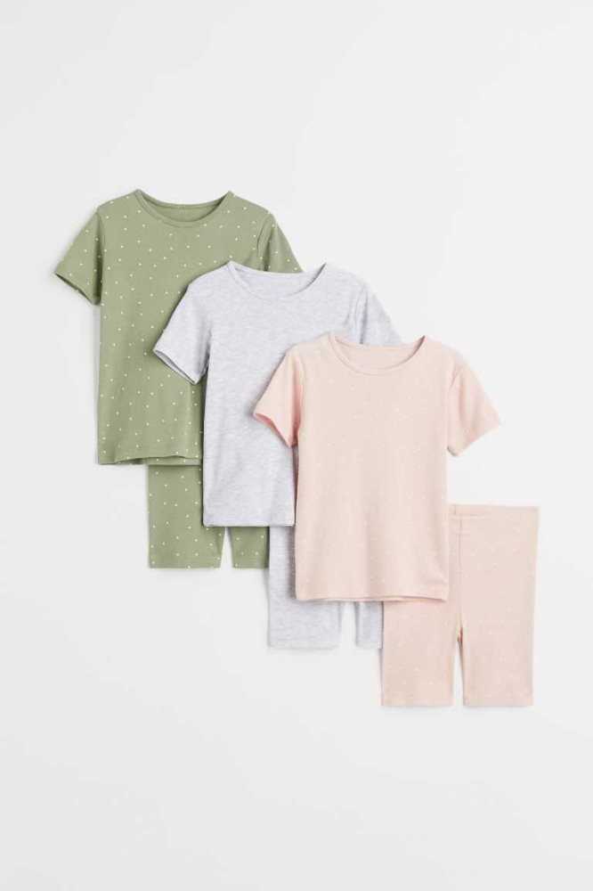 Paquete De Pijama H&M 3-pack Algodon Niños Rosas Claro | 429806NZT