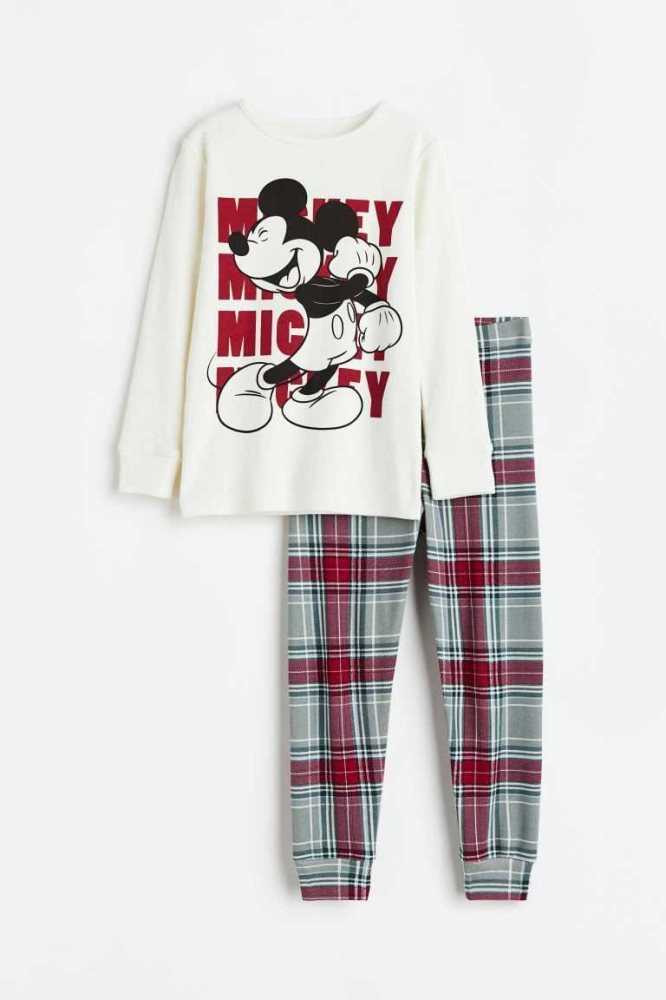 Paquete De Pijama H&M Printed Niños Blancos | 859146OBQ