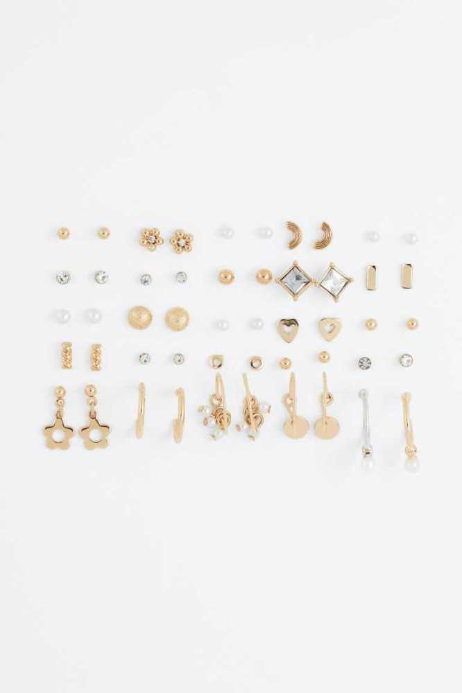 Pendientes H&M 25 pairs studs Mujer Plateados | 189065RFX