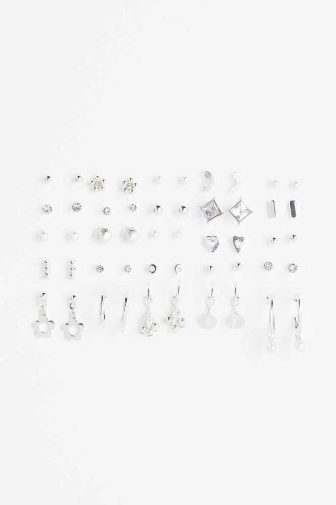 Pendientes H&M 25 pairs studs Mujer Plateados | 189065RFX