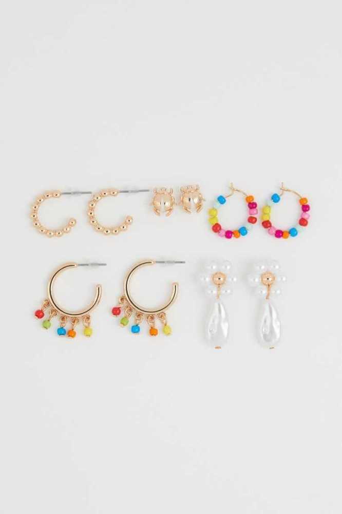 Pendientes H&M 5 Pairs Mujer Dorados | 820196ZVC