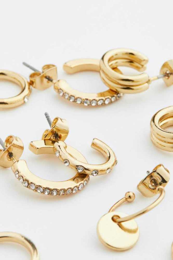 Pendientes H&M 6 Pairs Hoop Mujer Dorados | 586430HPC