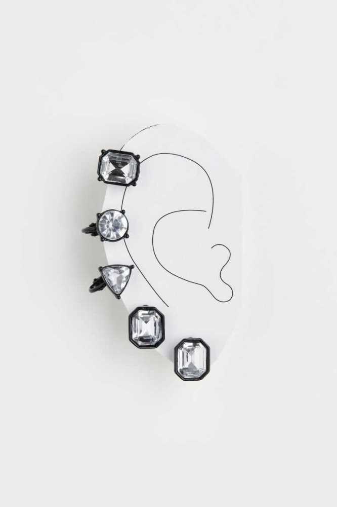 Pendientes H&M Ear Cuffs Mujer Plateados | 518092TPH