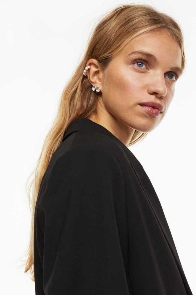 Pendientes H&M Ear Cuffs Mujer Plateados | 570218KFA