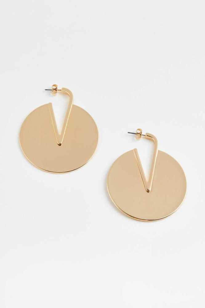 Pendientes H&M Earrings Mujer Dorados | 210487GMU