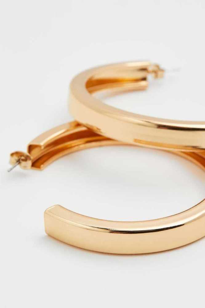 Pendientes H&M Hoop Mujer Dorados | 731640YTW