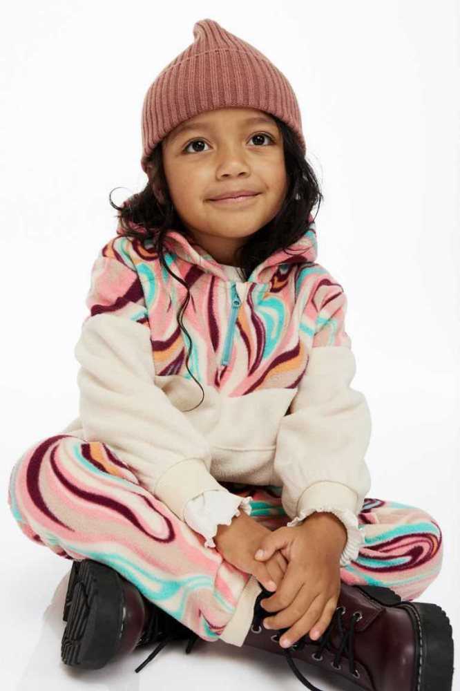 Ropa De Abrigo H&M 2-piece Patterned Fleece Set Niños Rosas Claro | 062593VLI