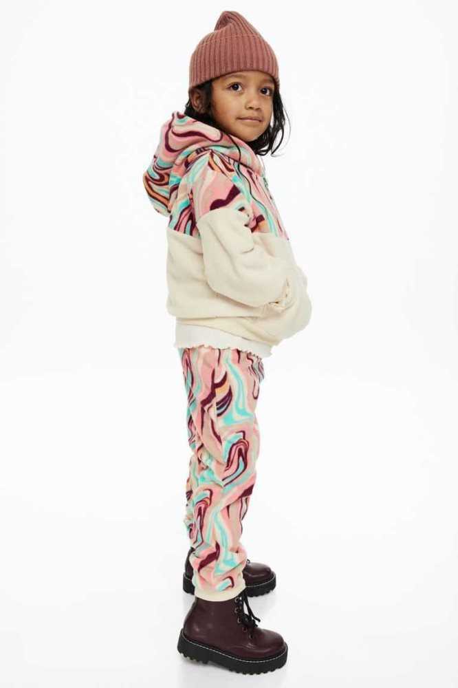 Ropa De Abrigo H&M 2-piece Patterned Fleece Set Niños Rosas Claro | 062593VLI