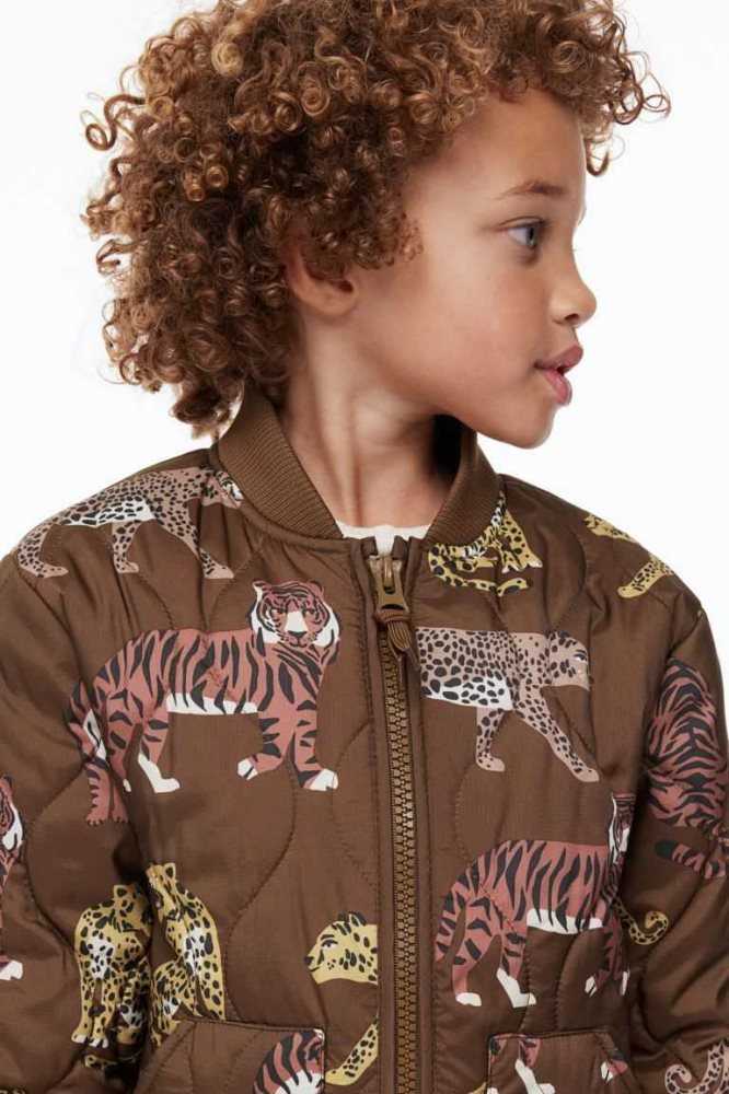 Ropa De Abrigo H&M Acolchado Jacket Niños Marrom Oscuro | 657124QHD