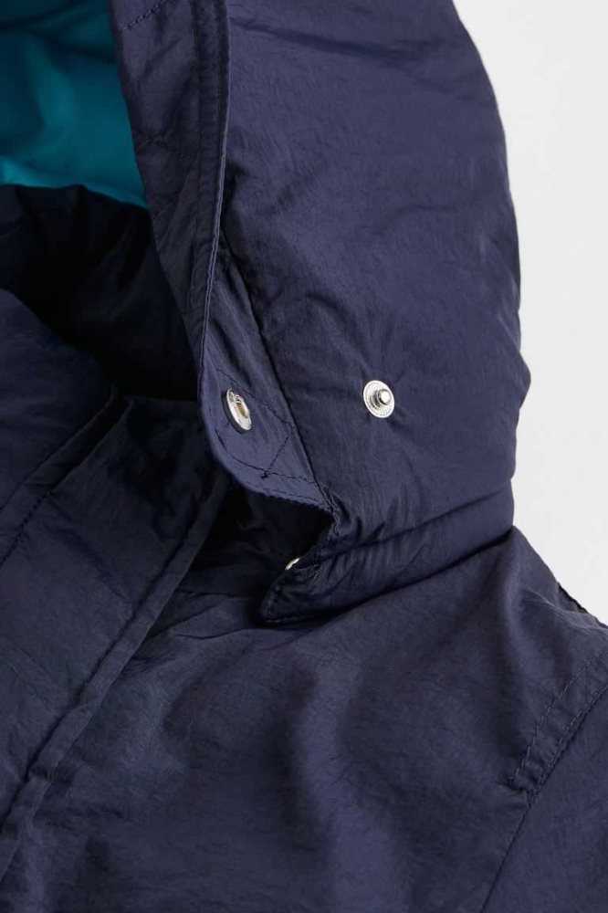 Ropa De Abrigo H&M Acolchado Nylon Parka Niños Azul Marino Azules | 429756BOY