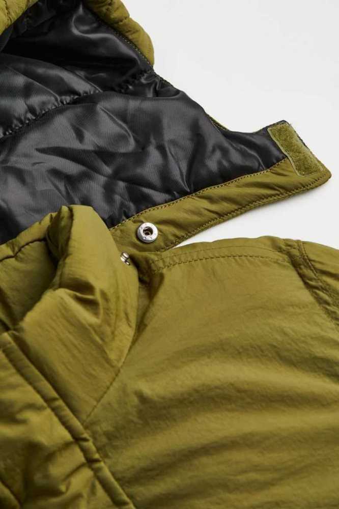 Ropa De Abrigo H&M Acolchado Nylon Parka Niños Verde Oliva Oscuro Verdes | 705416IZT