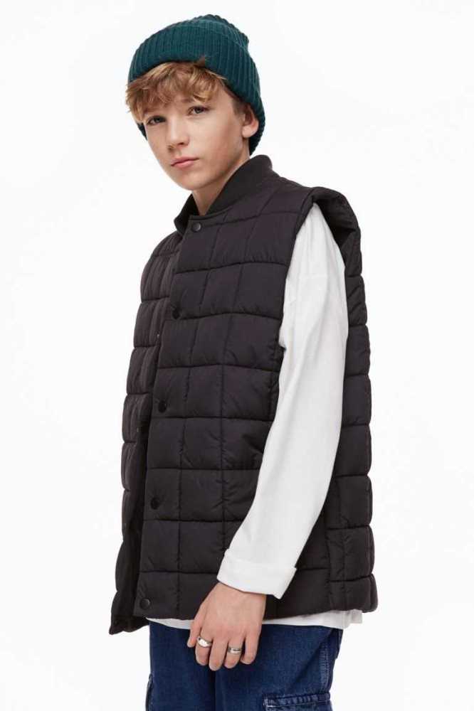 Ropa De Abrigo H&M Acolchado Vest Niños Negros | 532409YSF