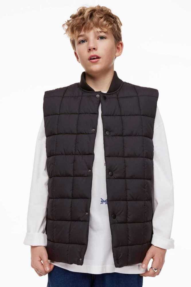 Ropa De Abrigo H&M Acolchado Vest Niños Negros | 532409YSF