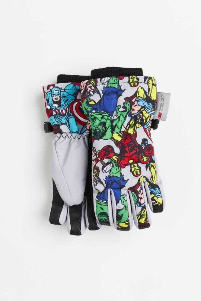 Ropa De Abrigo H&M Agua-repellent Ski Gloves Niños Grises | 864035KIG