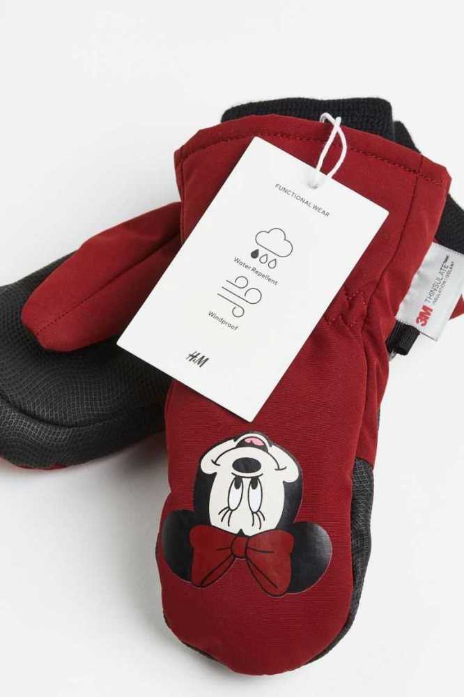 Ropa De Abrigo H&M Agua-repellent Ski Mittens Niños Rojos Oscuro | 604237DJC