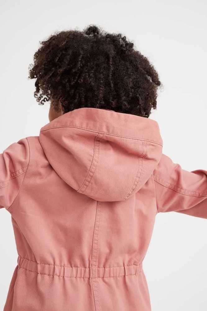 Ropa De Abrigo H&M Algodon Twill Parka Niños Rosas | 358617SEA