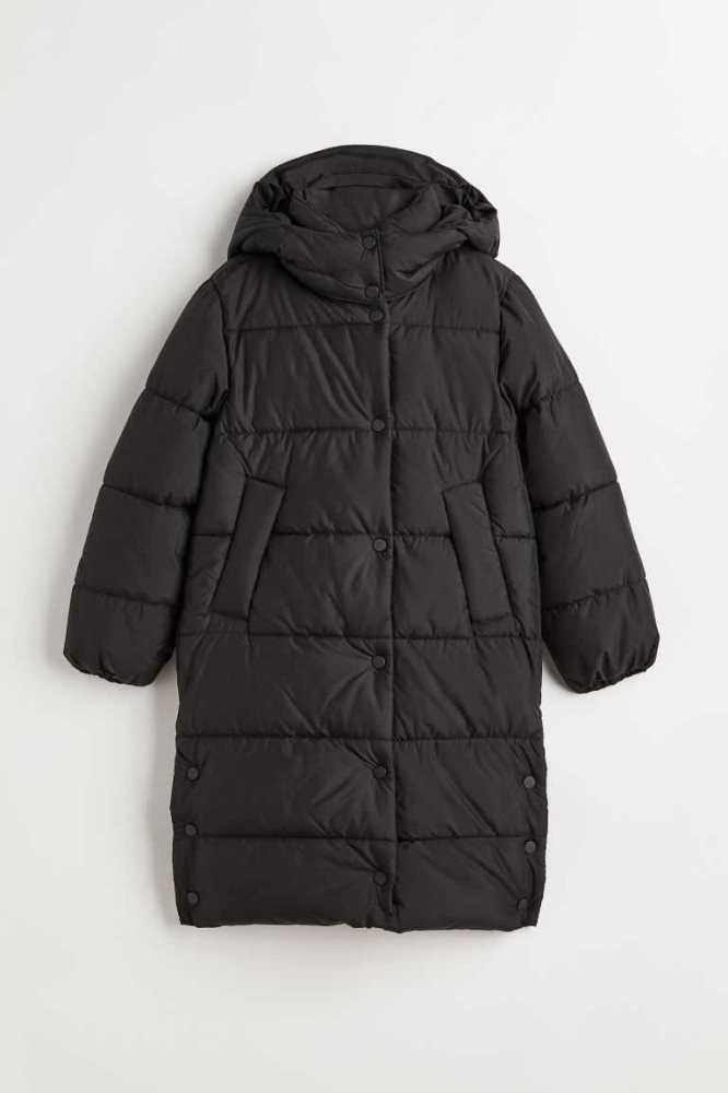 Ropa De Abrigo H&M Encapuchado Puffer Coat Niños Azules Oscuro | 289407WHQ