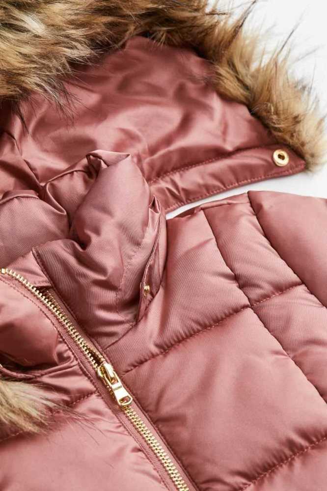 Ropa De Abrigo H&M Encapuchado Puffer Jacket Niños Rosas | 145273ULJ