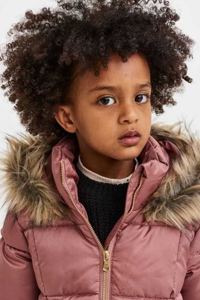 Ropa De Abrigo H&M Encapuchado Puffer Jacket Niños Grises Oscuro | 423719NPS