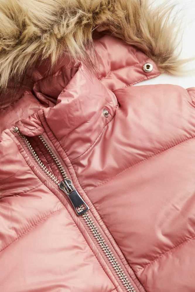 Ropa De Abrigo H&M Encapuchado Puffer Jacket Niños Rosas | 597382HIC