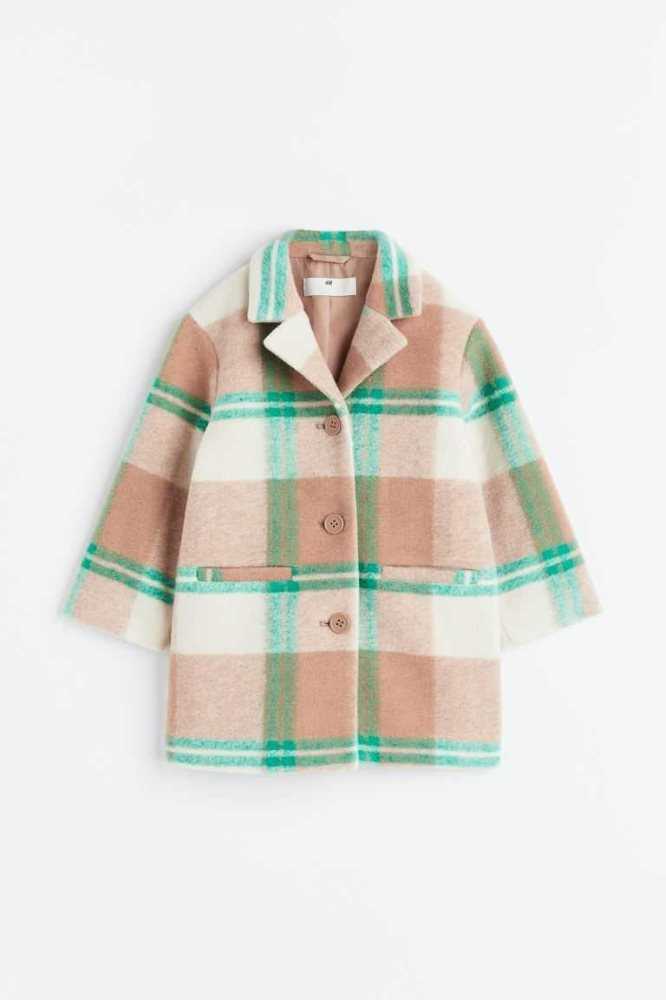 Ropa De Abrigo H&M Felted Coat Niños Beige Verdes | 316920EAL